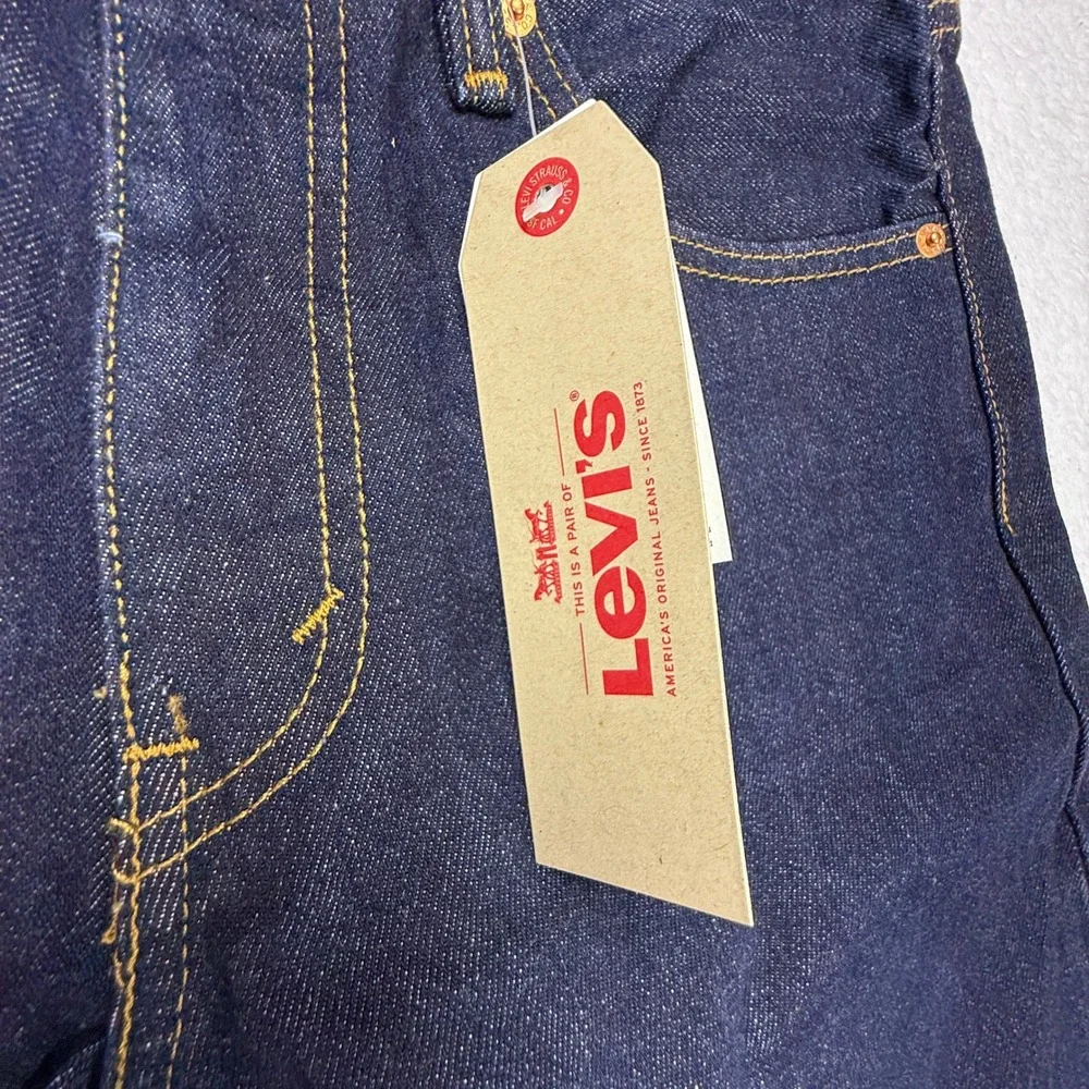 Levis 505 Regular Fit Straight Leg Jeans Mens 30x34 Dark Wash Indigo 00505-0216